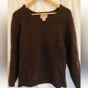 vintage woolrich speckled brown sweater